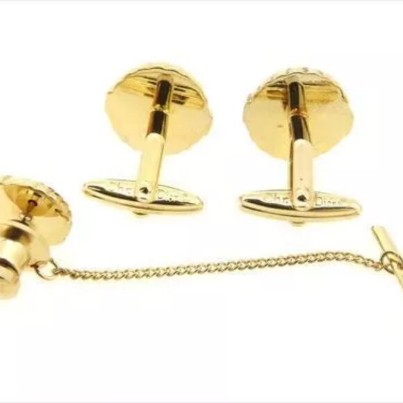 Dior cuffs Gold GP Mens Authentic Used T8593 - Picture 2 of 6